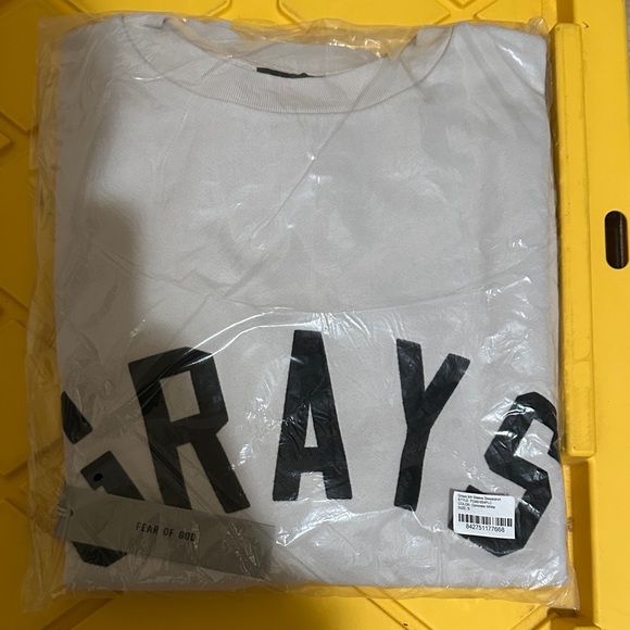 Fear of God Gray and Black Graphic Sweatshirt